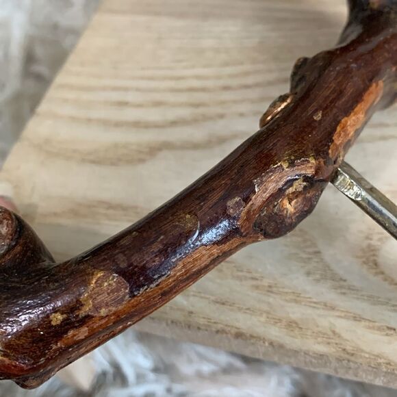 Vintage Laurent Siret Rocheford Burl Wood Grapevine Corkscrew Wine Bottle Opener - Picture 8 of 14